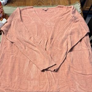 Barefoot Dreams Women's V-Neck Sweater in Dusty Rose